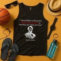 Autor Writer Writing Abraham Lincoln Funny Journalist Gift Tank Top thumb 4
