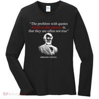 Autor Writer Writing Abraham Lincoln Funny Journalist Gift Women's Long Sleeve Shirt thumb 0
