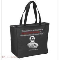 Autor Writer Writing Abraham Lincoln Funny Journalist Gift Tote Bag thumb 2