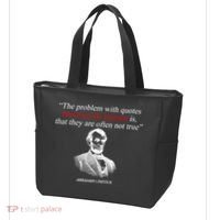 Autor Writer Writing Abraham Lincoln Funny Journalist Gift Tote Bag thumb 3