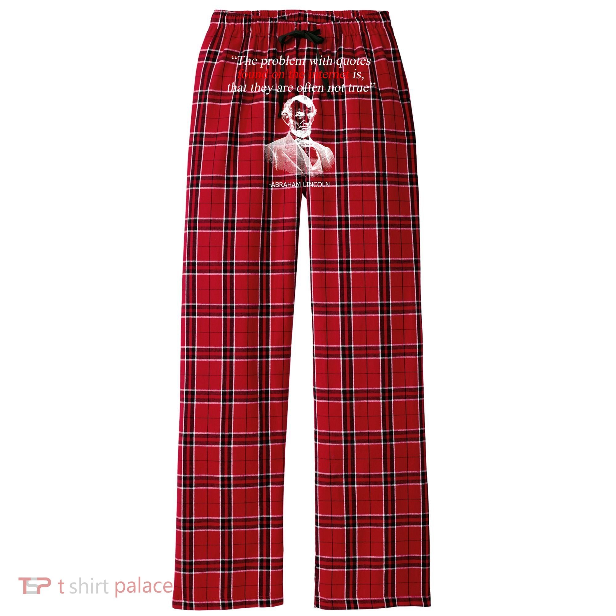 Autor Writer Writing Abraham Lincoln Funny Journalist Gift Women's Flannel Plaid Pajama Pants