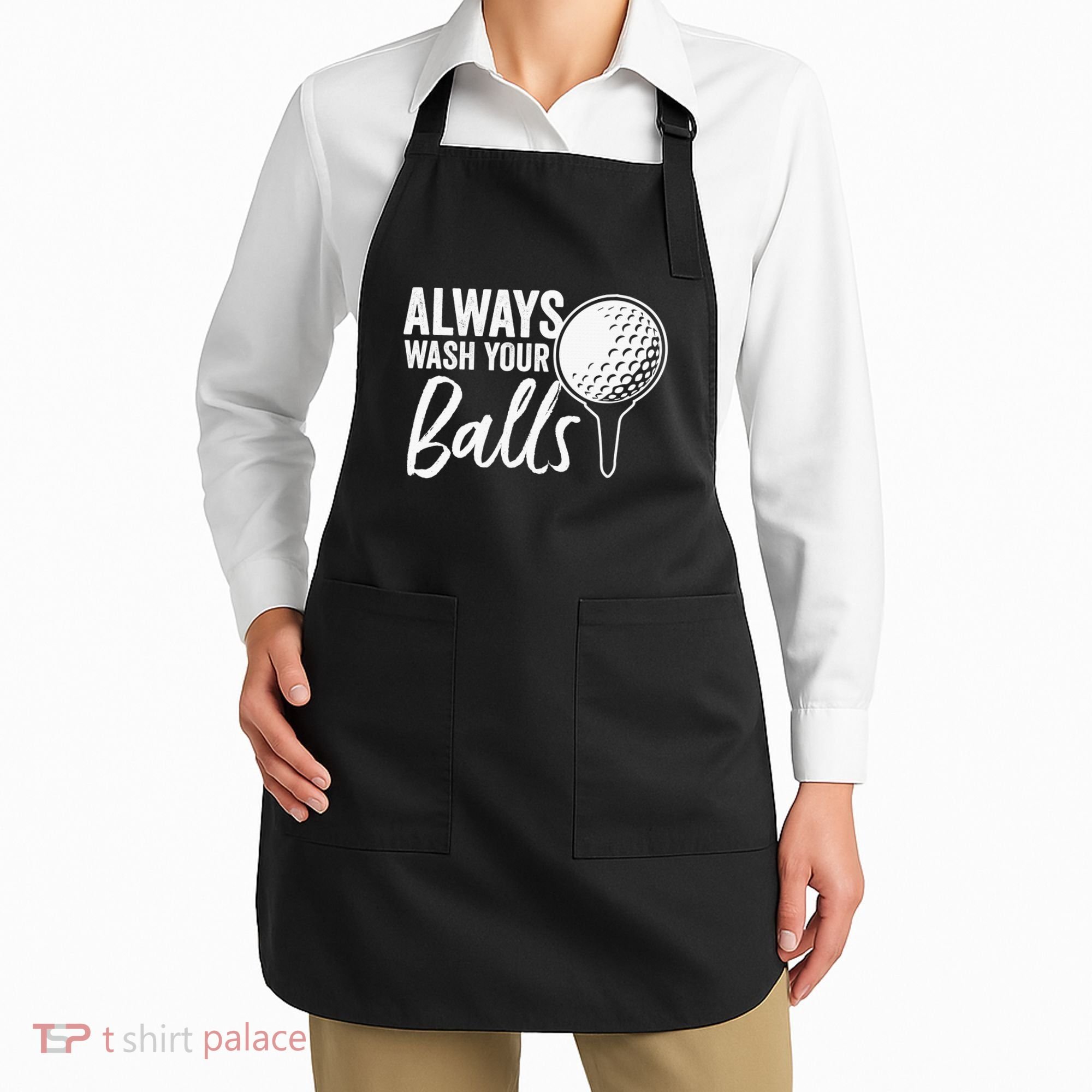 Always Wash Your Balls Golf Funny Golfing Sport Lover Apron