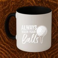 Always Wash Your Balls Golf Funny Golfing Sport Lover Coffee Mug thumb 2