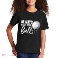 Always Wash Your Balls Golf Funny Golfing Sport Lover Kids T-Shirt thumb 2