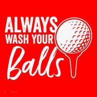 Always Wash Your Balls Golf Funny Golfing Sport Lover Santa Hat thumb 1