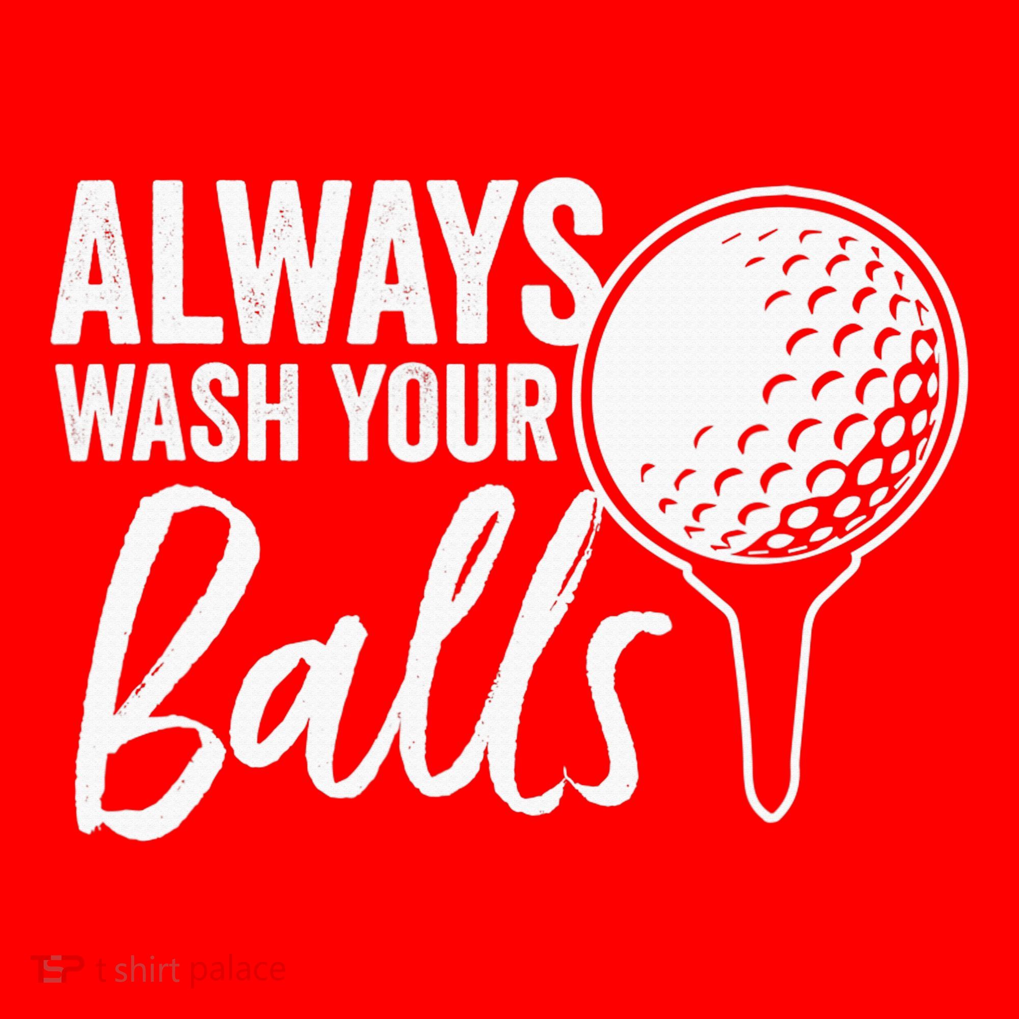 Always Wash Your Balls Golf Funny Golfing Sport Lover Santa Hat