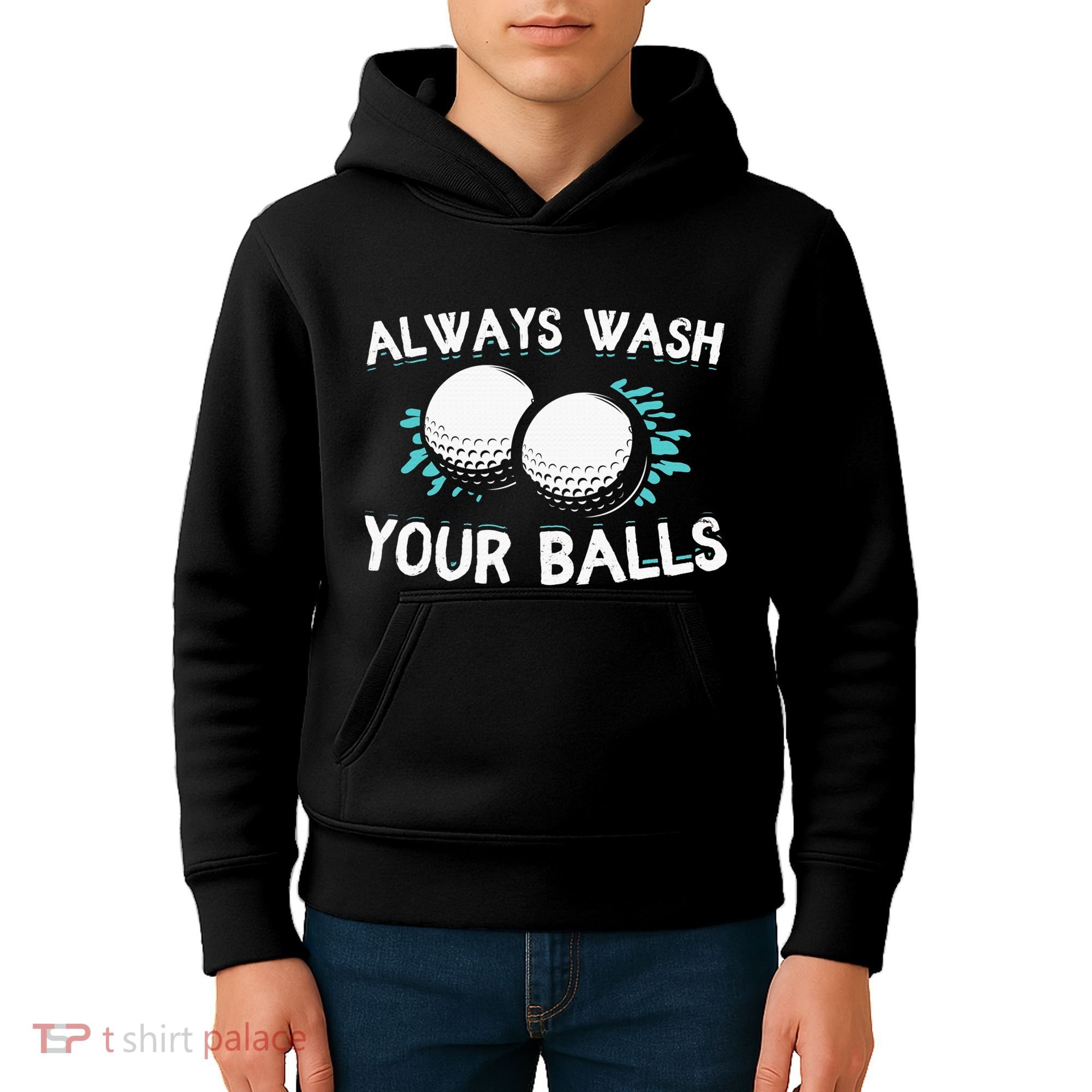 Always Wash Your Balls Golf Player Golf Lover Cute Awesom Kids Hoodie