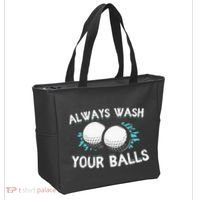 Always Wash Your Balls Golf Player Golf Lover Cute Awesom Tote Bag thumb 2
