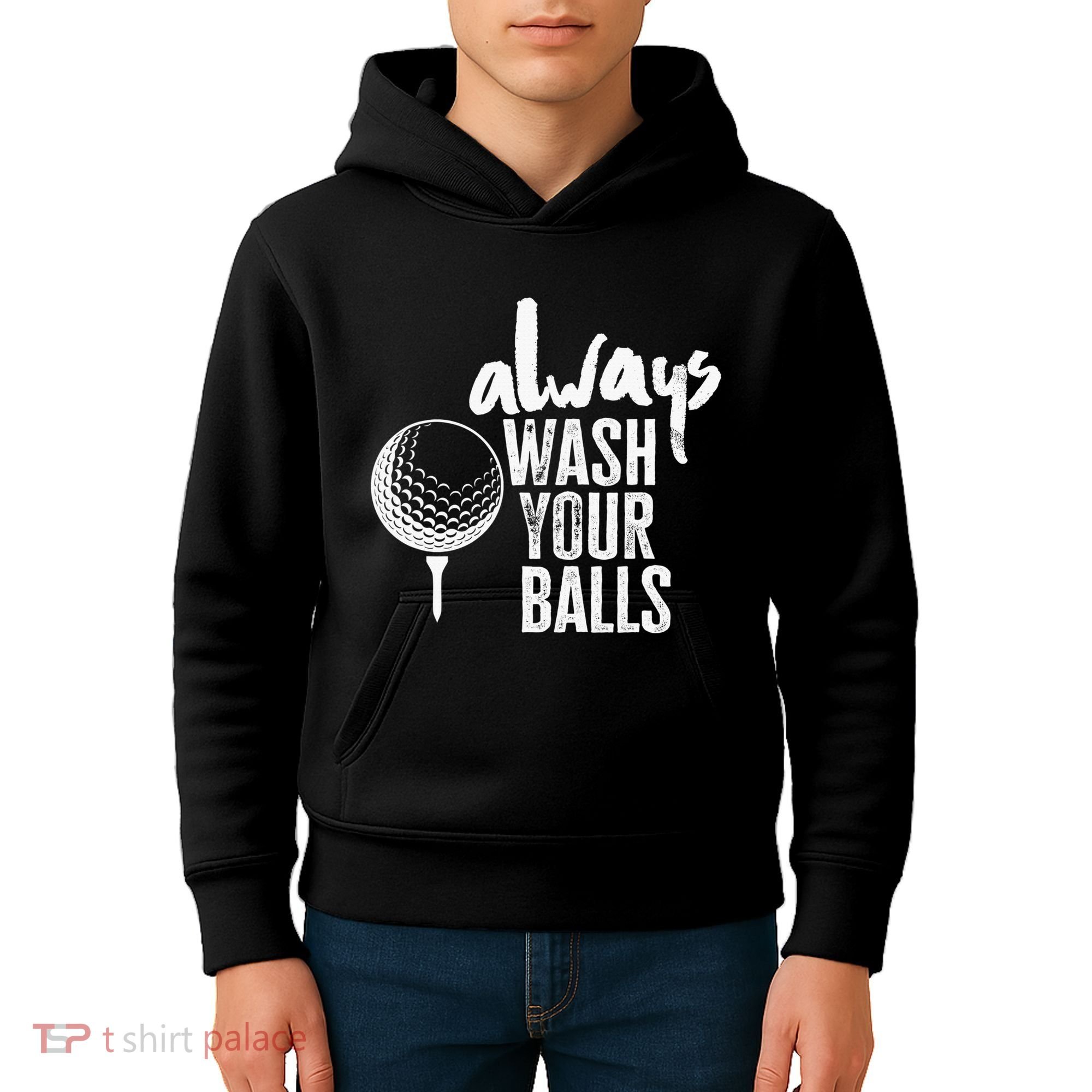 Always wash your balls Quote for a Golf Buddy Kids Hoodie