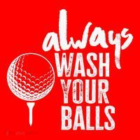 Always wash your balls Quote for a Golf Buddy Santa Hat thumb 1