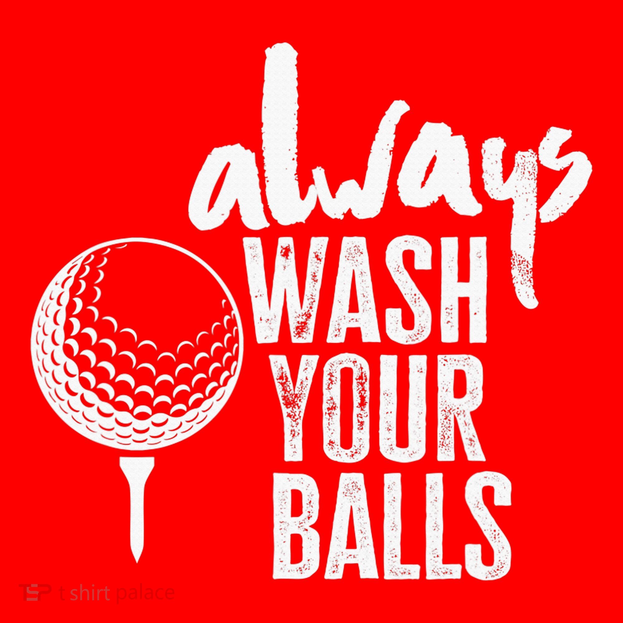 Always wash your balls Quote for a Golf Buddy Santa Hat