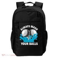 Always Wash Your Balls Funny Golf Backpack thumb 0