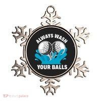 Always Wash Your Balls Funny Golf Ornament thumb 0