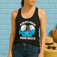 Always Wash Your Balls Funny Golf Women's Tank Top thumb 2