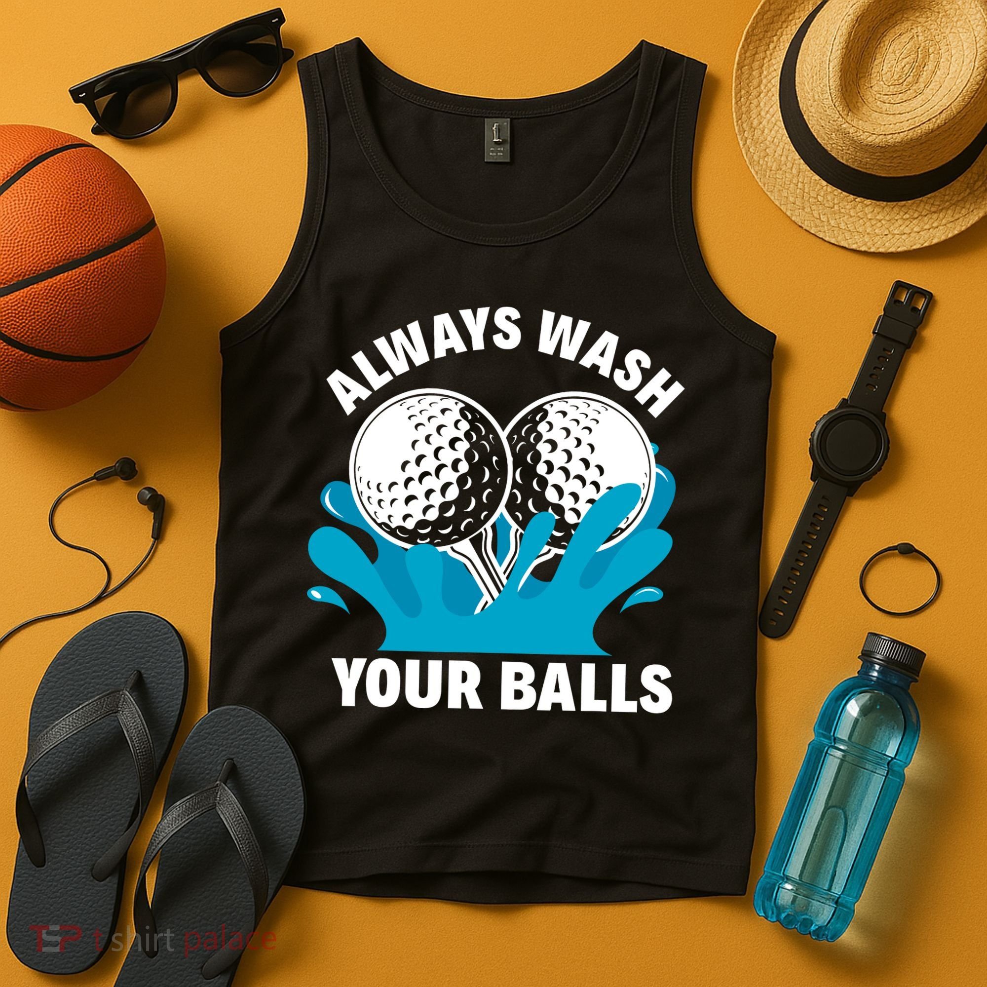 Always Wash Your Balls Funny Golf Tank Top