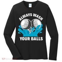 Always Wash Your Balls Funny Golf Women's Long Sleeve Shirt thumb 0