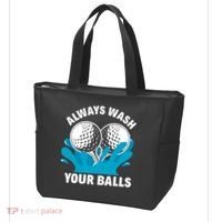Always Wash Your Balls Funny Golf Tote Bag thumb 3