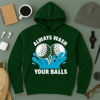 Always Wash Your Balls Funny Golf Hoodie thumb 3
