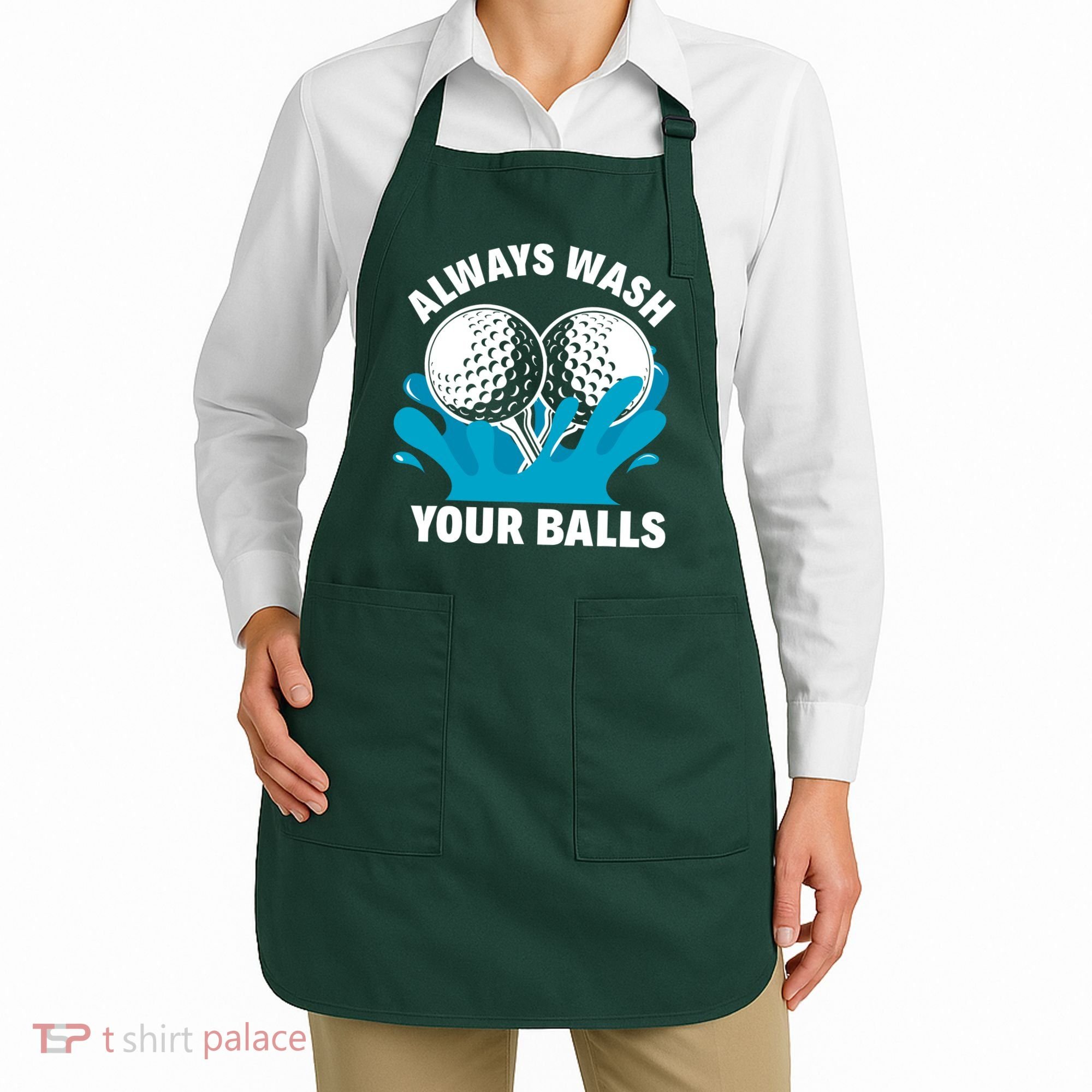 Always Wash Your Balls Funny Golf Apron