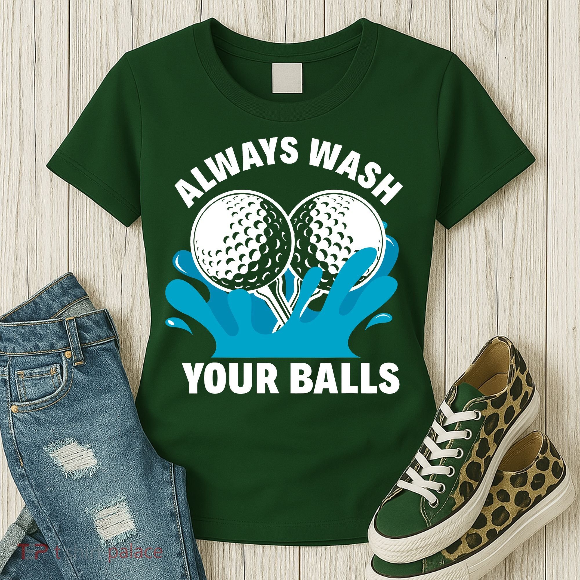 Always Wash Your Balls Funny Golf Women's T-Shirt