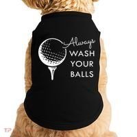 Always Wash Your Balls Funny Golf Doggie Tank thumb 0
