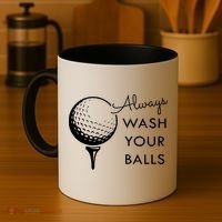Always Wash Your Balls Funny Golf Coffee Mug thumb 4