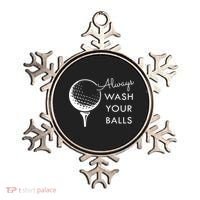 Always Wash Your Balls Funny Golf Ornament thumb 0