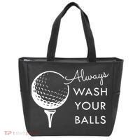 Always Wash Your Balls Funny Golf Tote Bag thumb 0