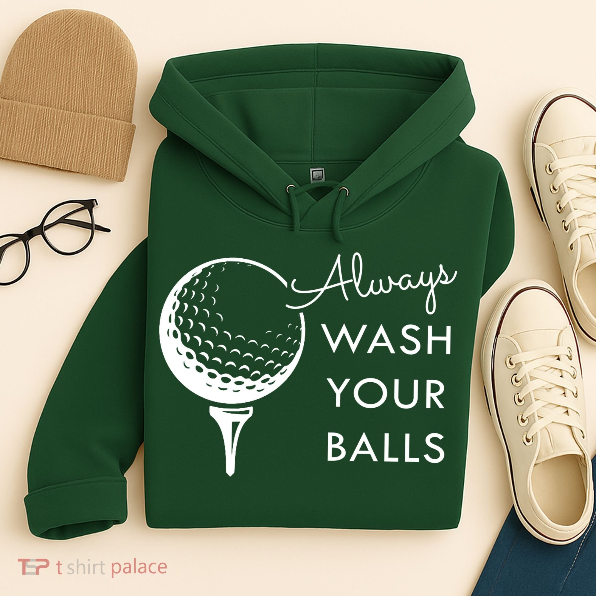 Always Wash Your Balls Funny Golf Hoodie