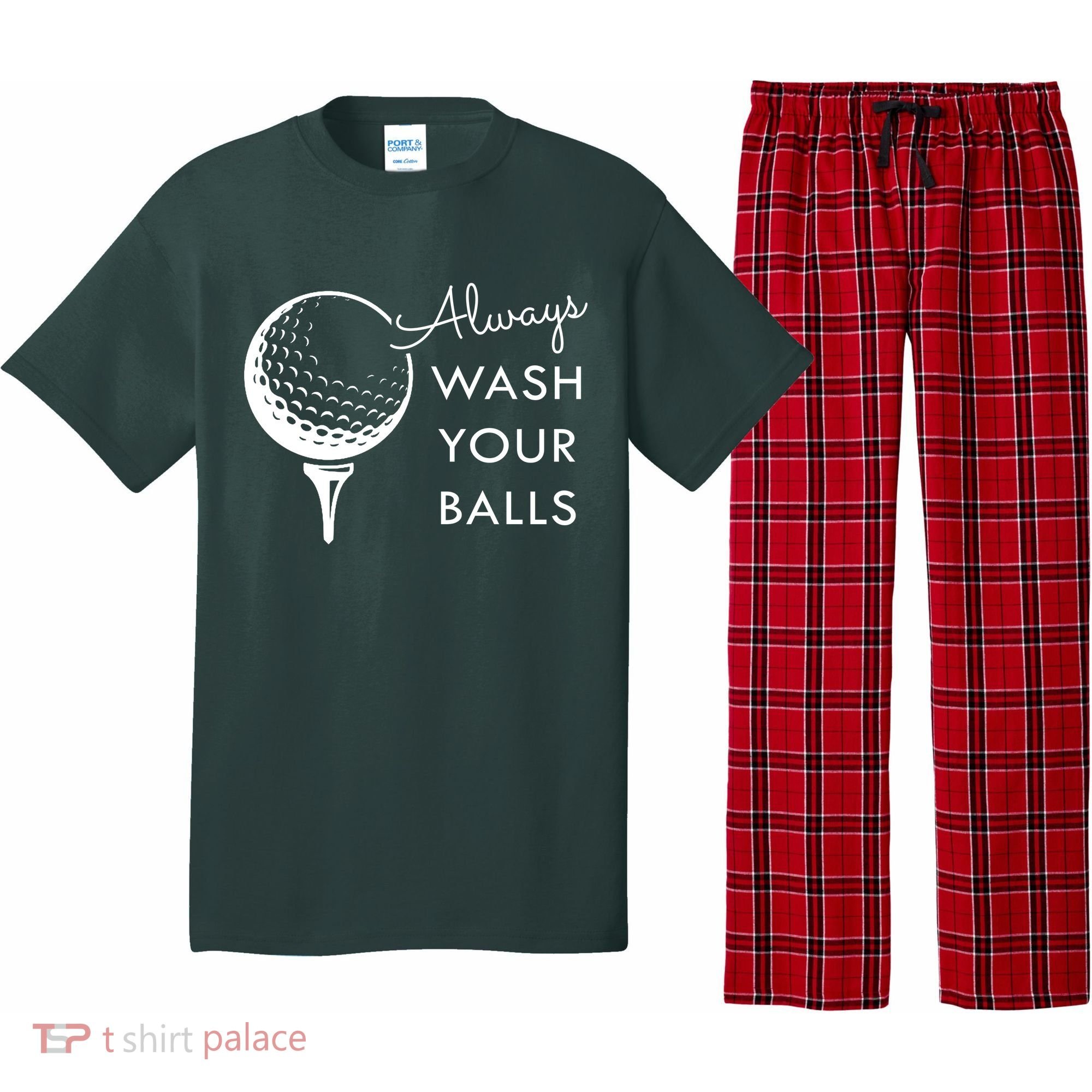 Always Wash Your Balls Funny Golf Pajama Set
