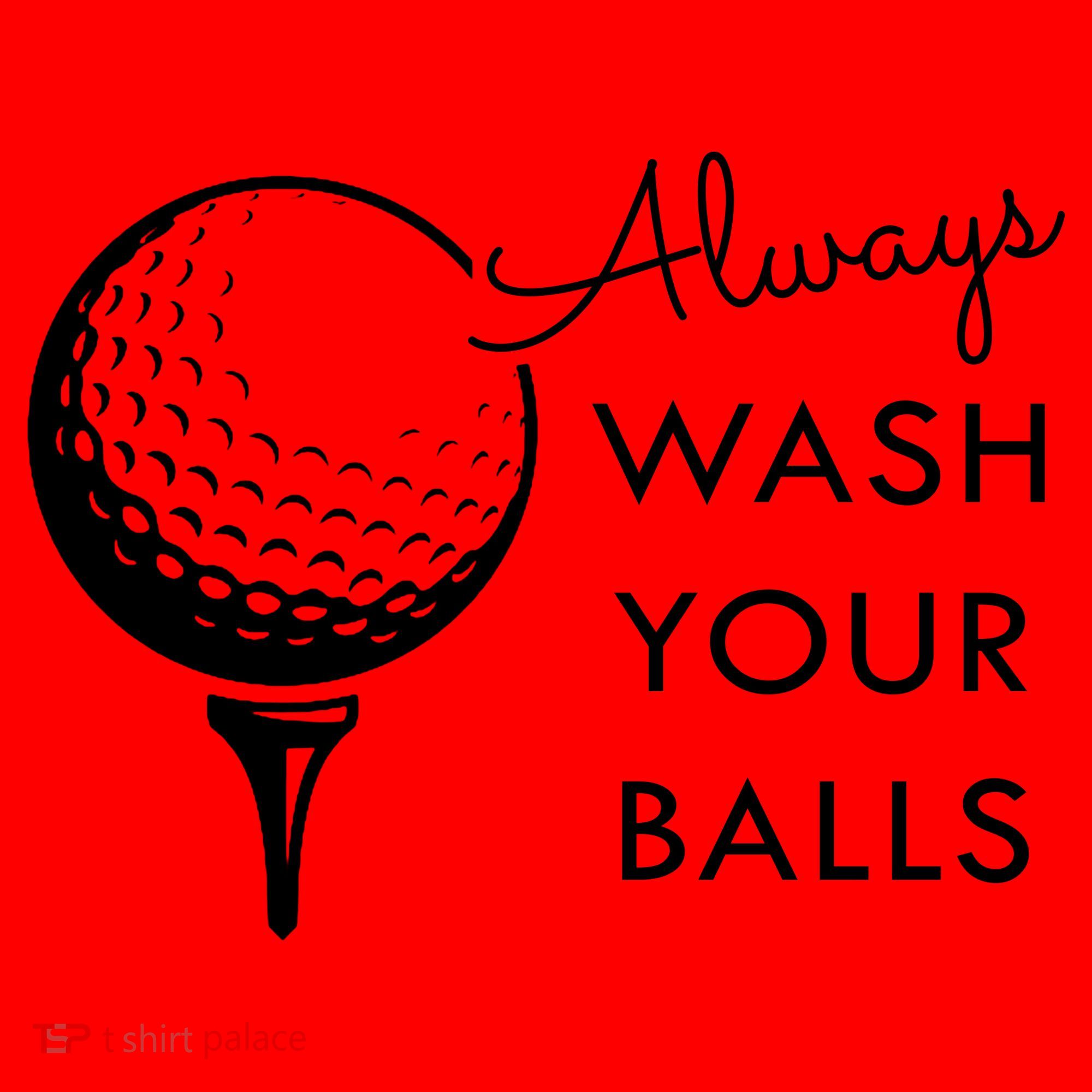 Always Wash Your Balls Funny Golf Santa Hat