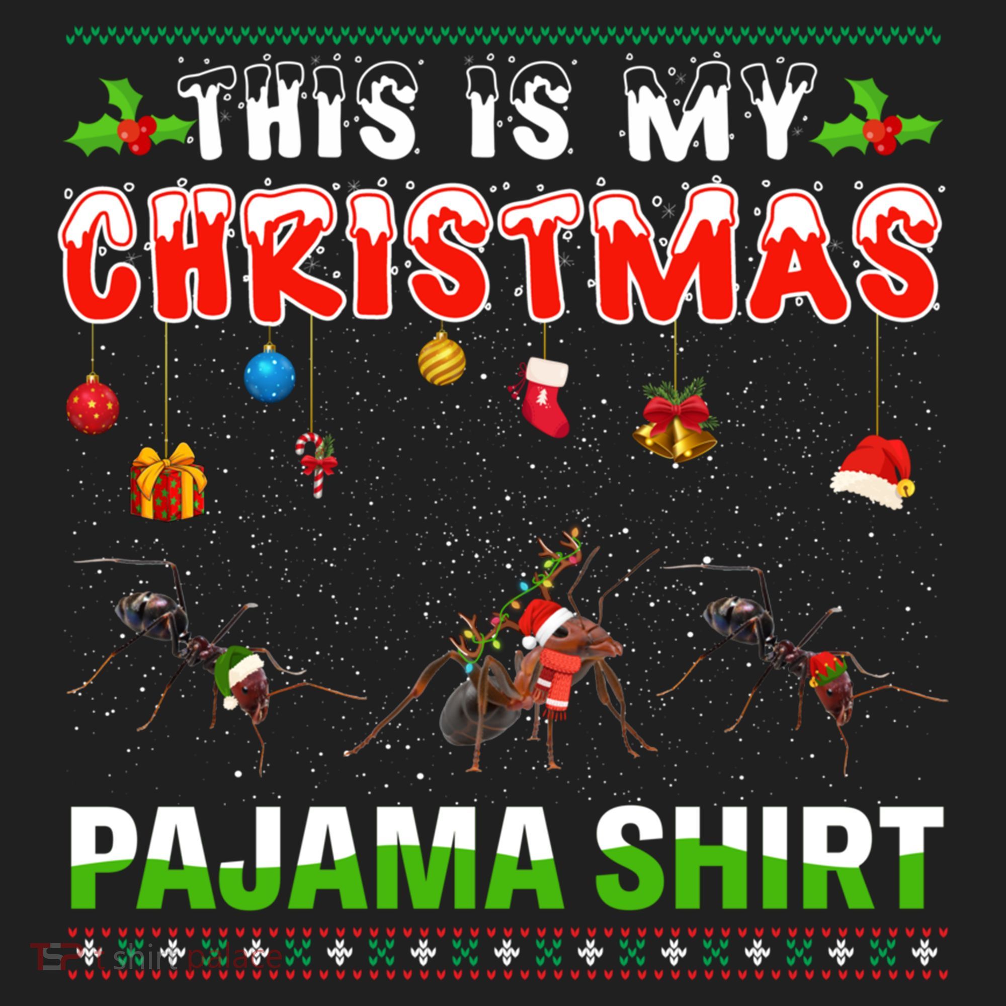 Ant Xmas Animals Squad This Is My Christmas Pajama Gift Women's Sweatshirt