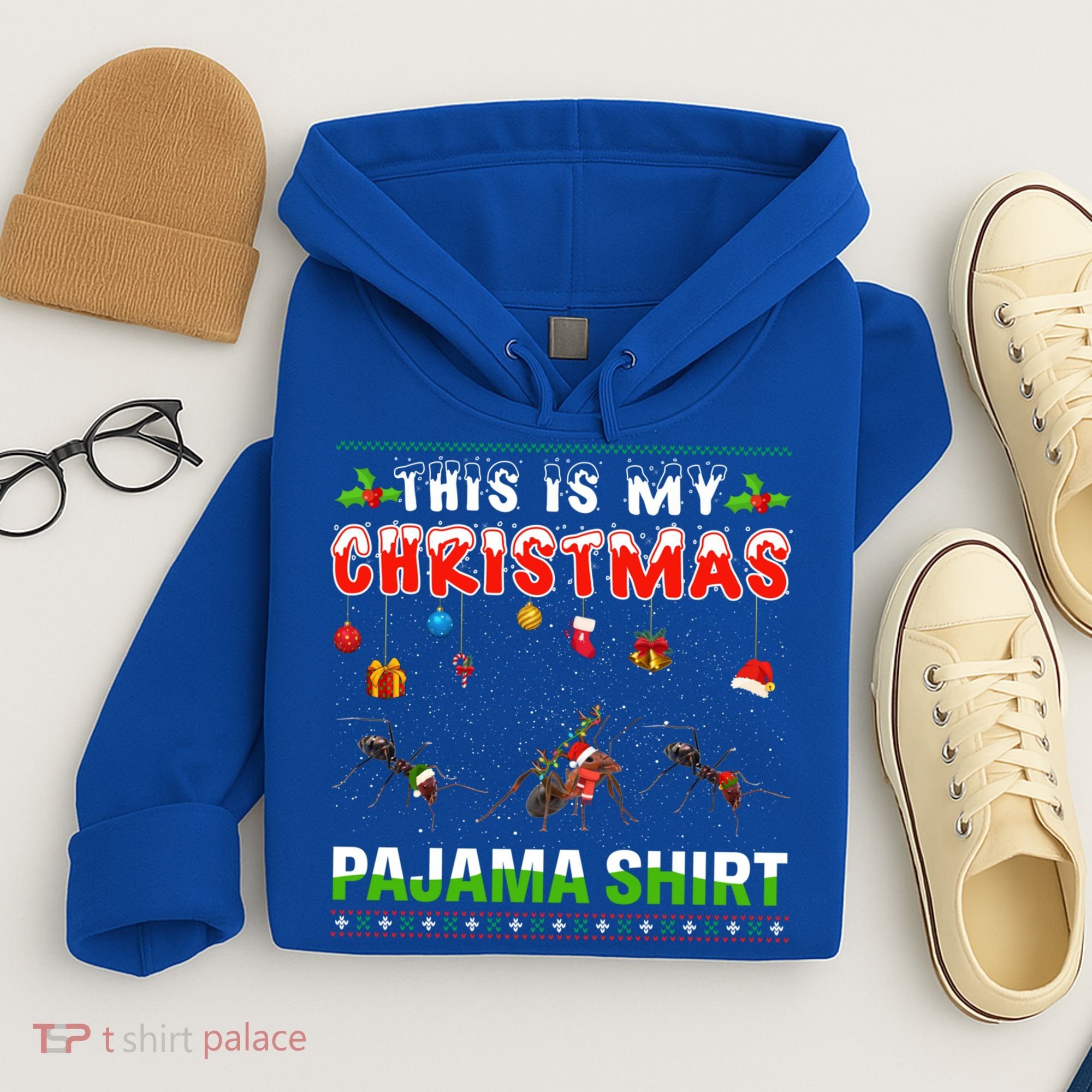 Ant Xmas Animals Squad This Is My Christmas Pajama Gift Hoodie