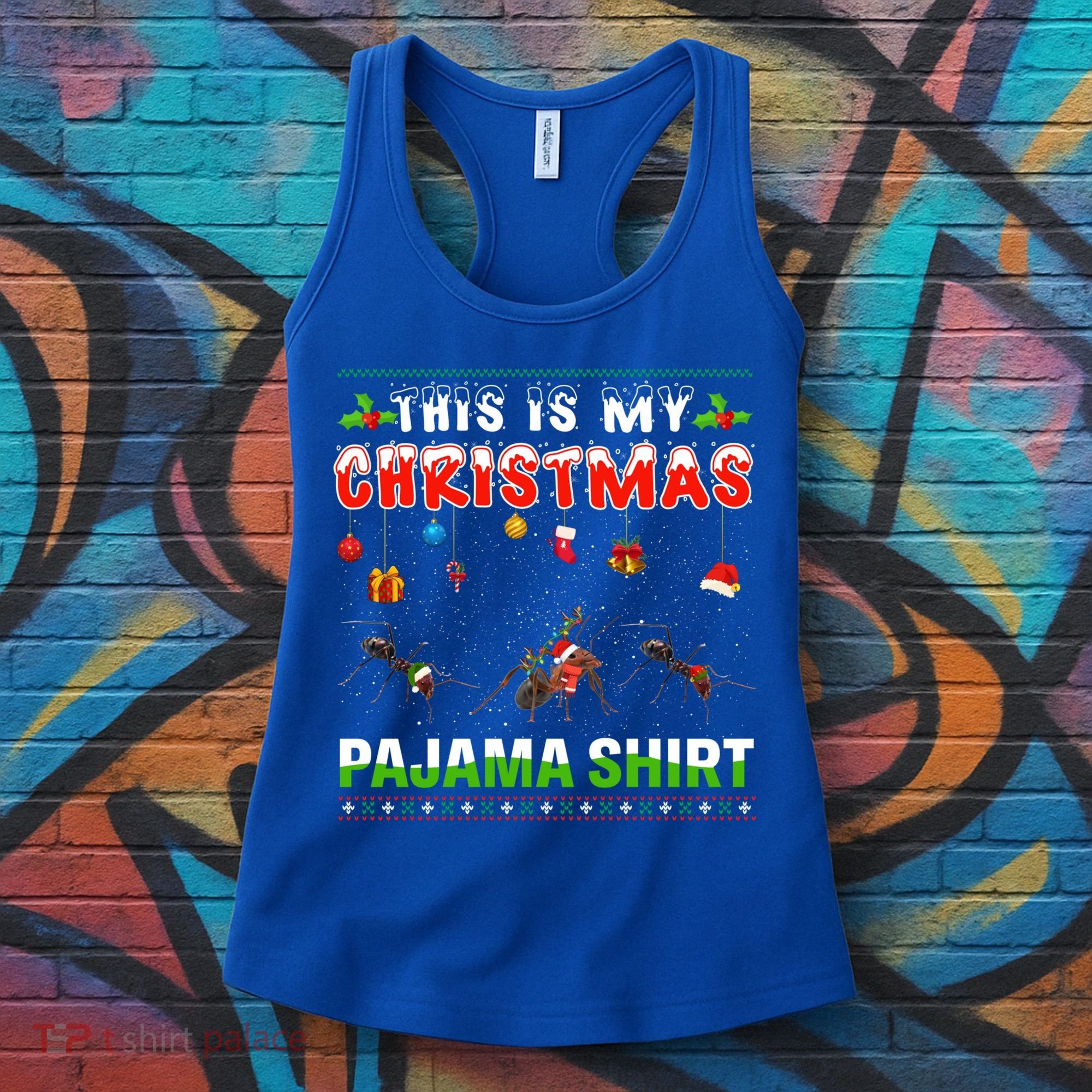 Ant Xmas Animals Squad This Is My Christmas Pajama Gift Women's Tank Top
