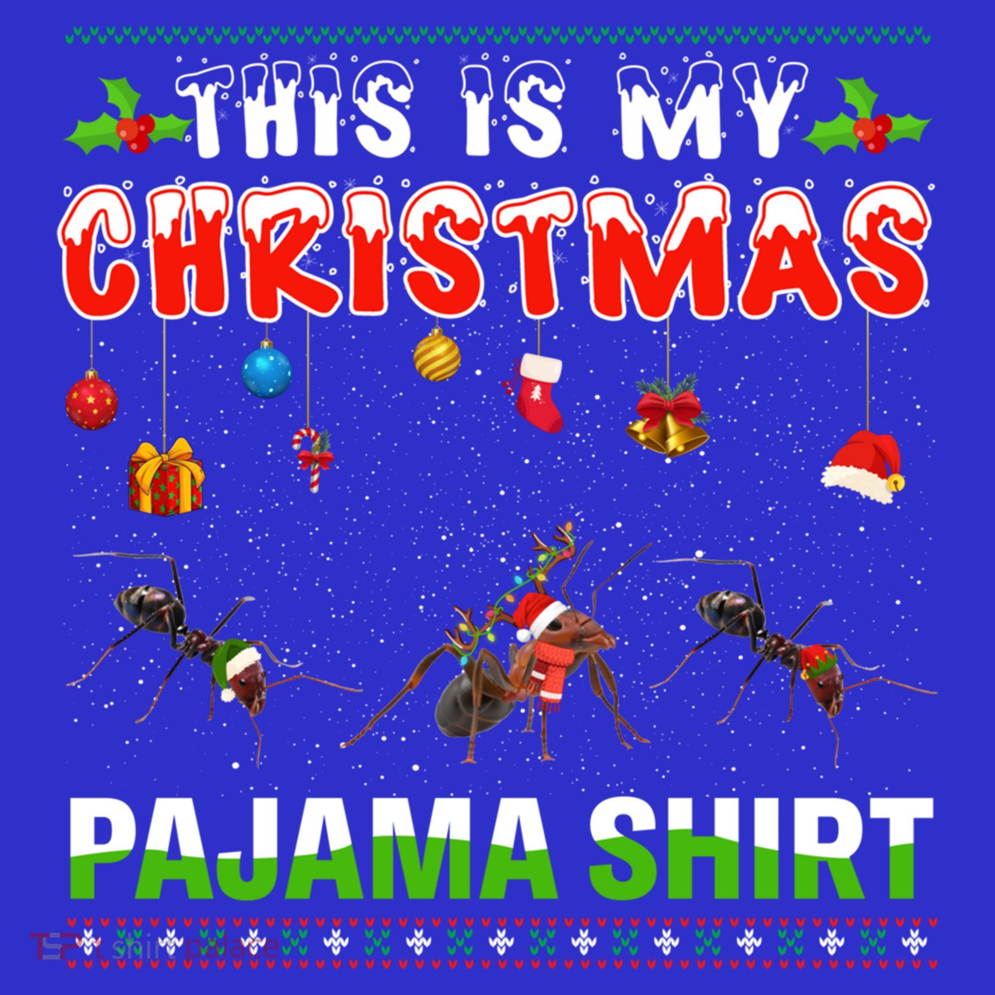 Ant Xmas Animals Squad This Is My Christmas Pajama Gift Baby Bodysuit