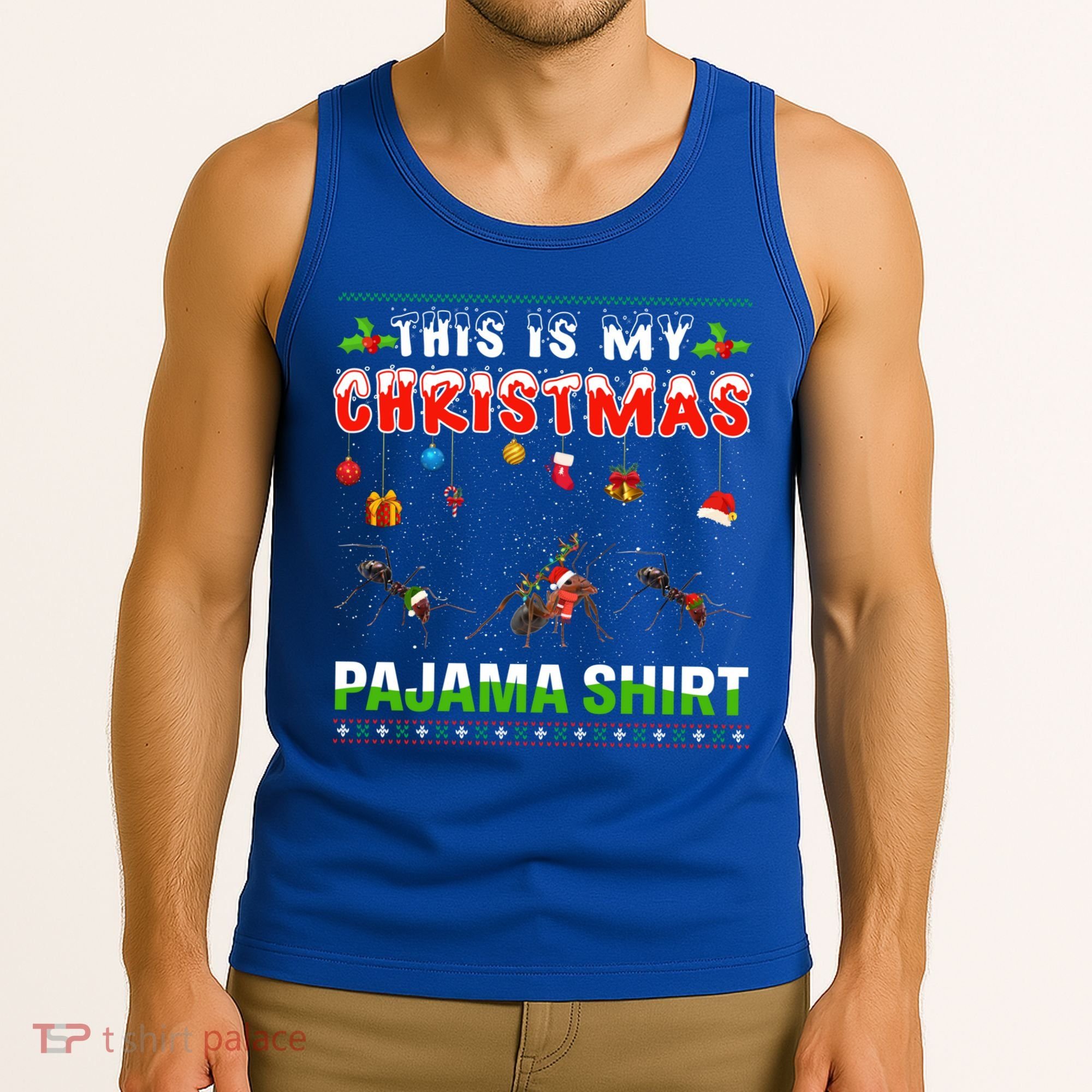Ant Xmas Animals Squad This Is My Christmas Pajama Gift Tank Top