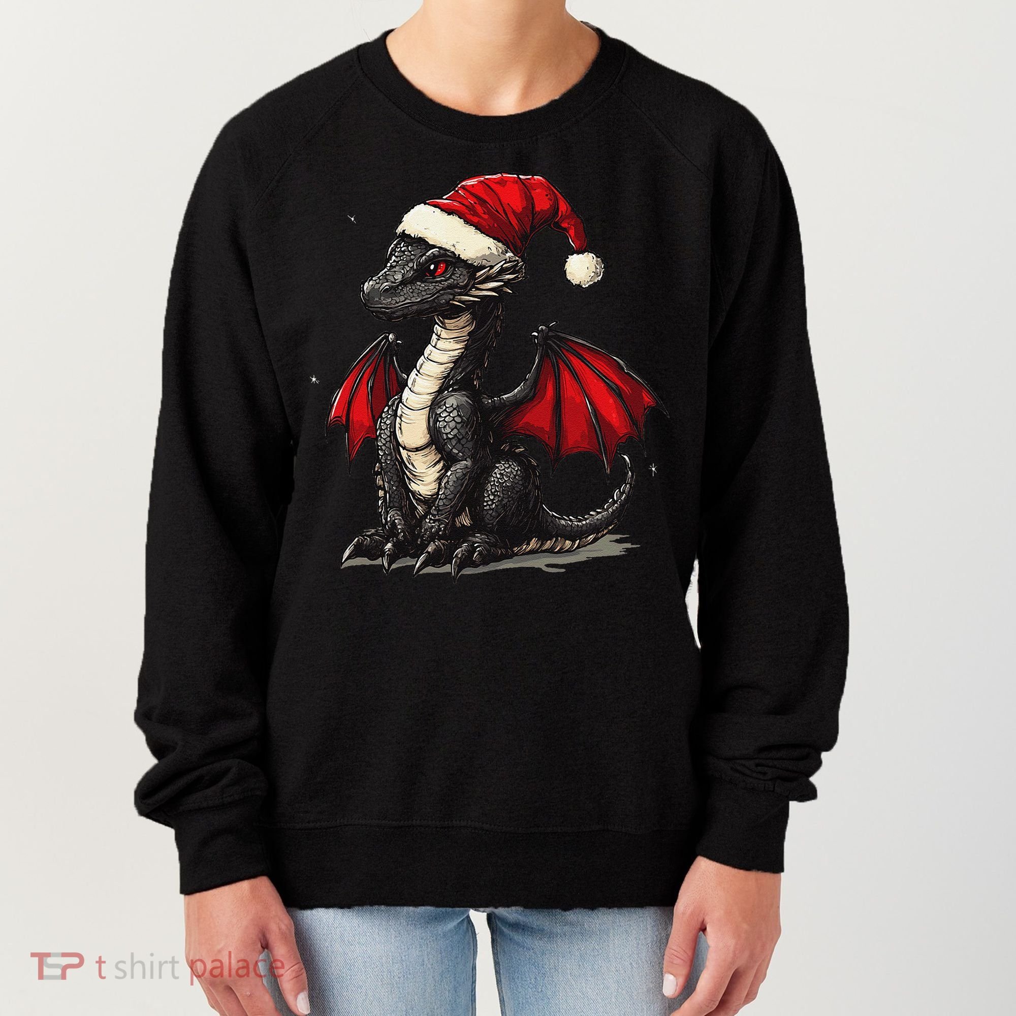 Awesome Xmas Dragon Outfit For Festive And Women's Sweatshirt