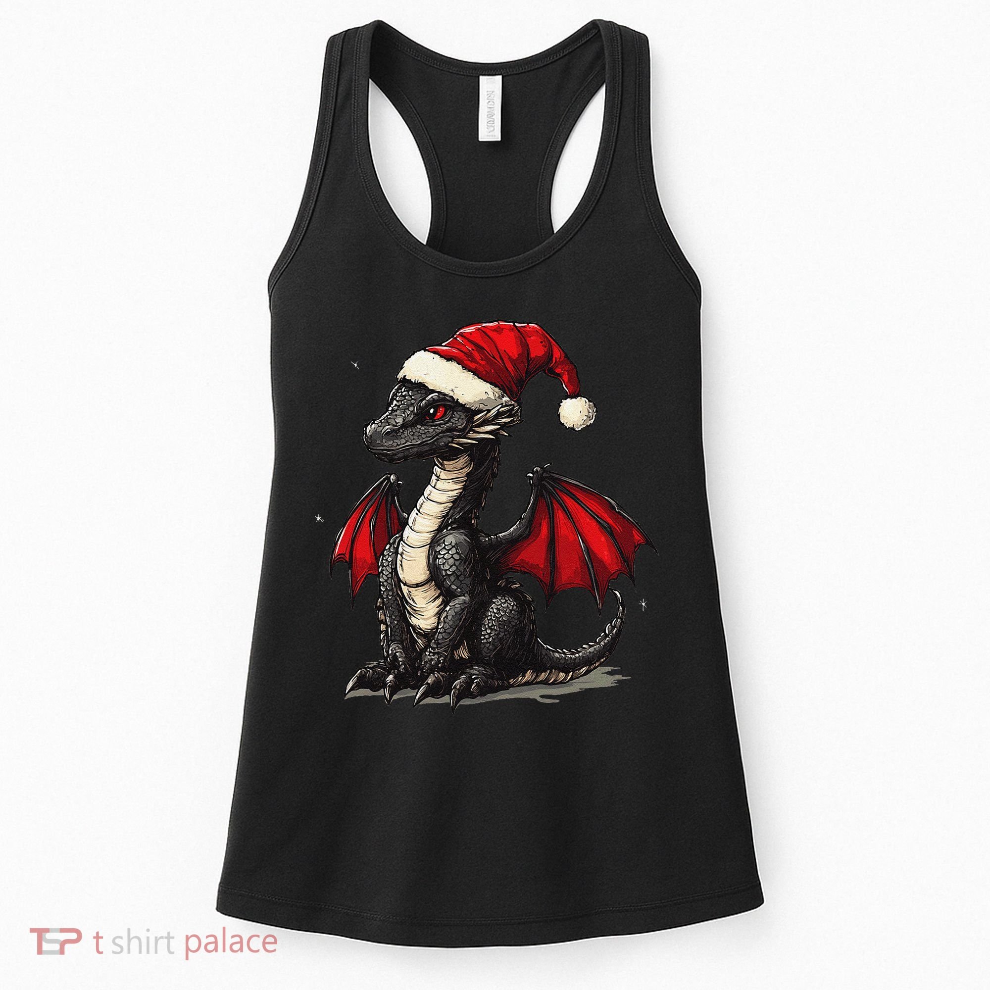 Awesome Xmas Dragon Outfit For Festive And Women's Tank Top