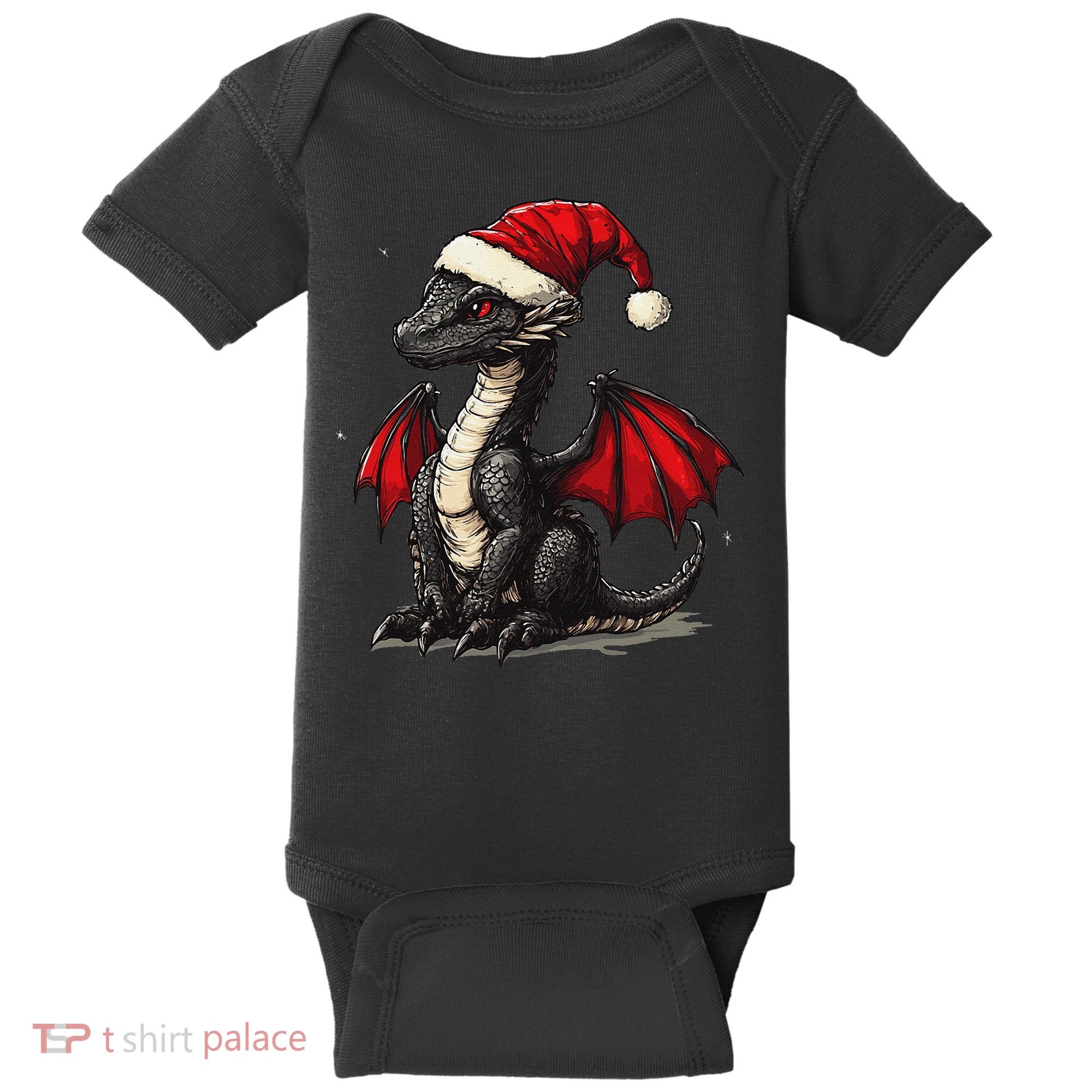 Awesome Xmas Dragon Outfit For Festive And Baby Bodysuit