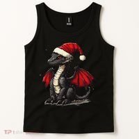Awesome Xmas Dragon Outfit For Festive And Tank Top thumb 2