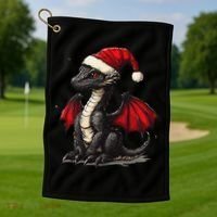 Awesome Xmas Dragon Outfit For Festive And Golf Towel thumb 1