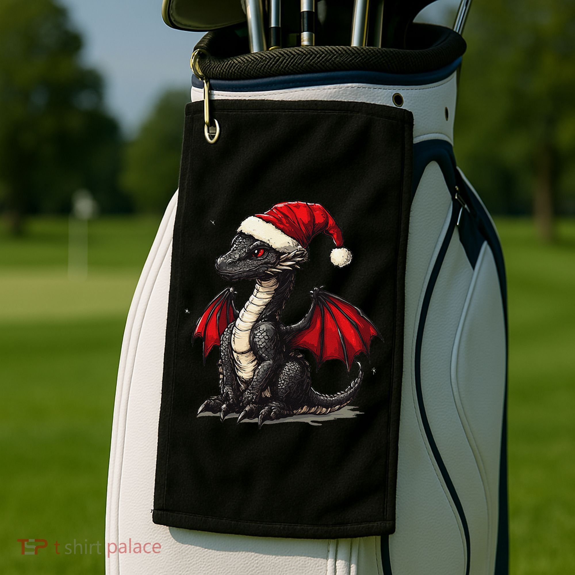 Awesome Xmas Dragon Outfit For Festive And Golf Towel