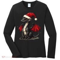 Awesome Xmas Dragon Outfit For Festive And Women's Long Sleeve Shirt thumb 0