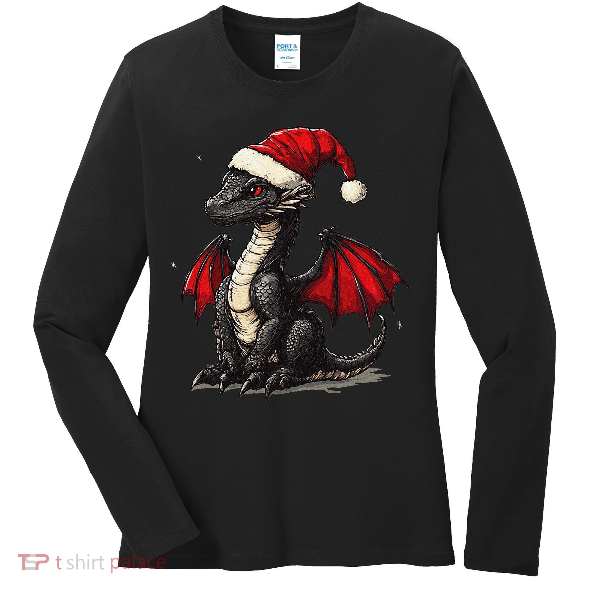 Awesome Xmas Dragon Outfit For Festive And Women's Long Sleeve Shirt