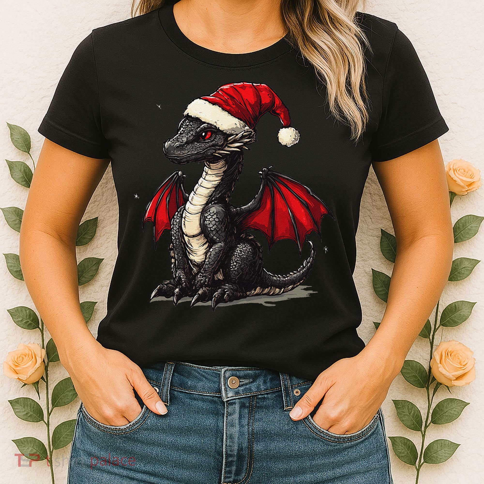 Awesome Xmas Dragon Outfit For Festive And Women's T-Shirt