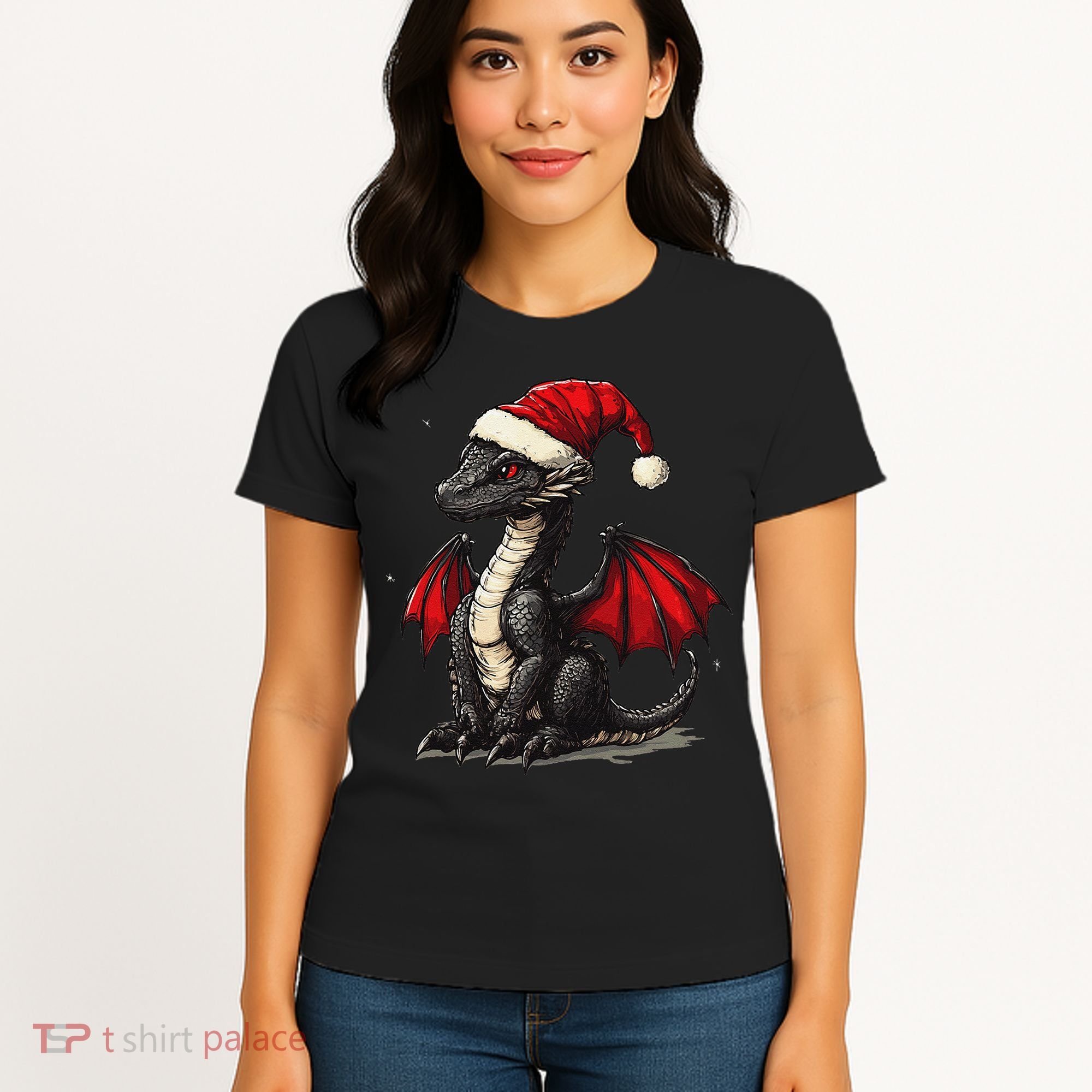 Awesome Xmas Dragon Outfit For Festive And Women's T-Shirt