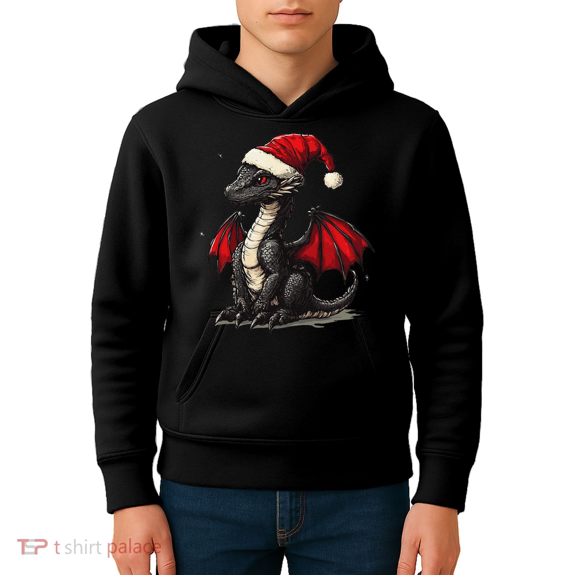 Awesome Xmas Dragon Outfit For Festive And Kids Hoodie