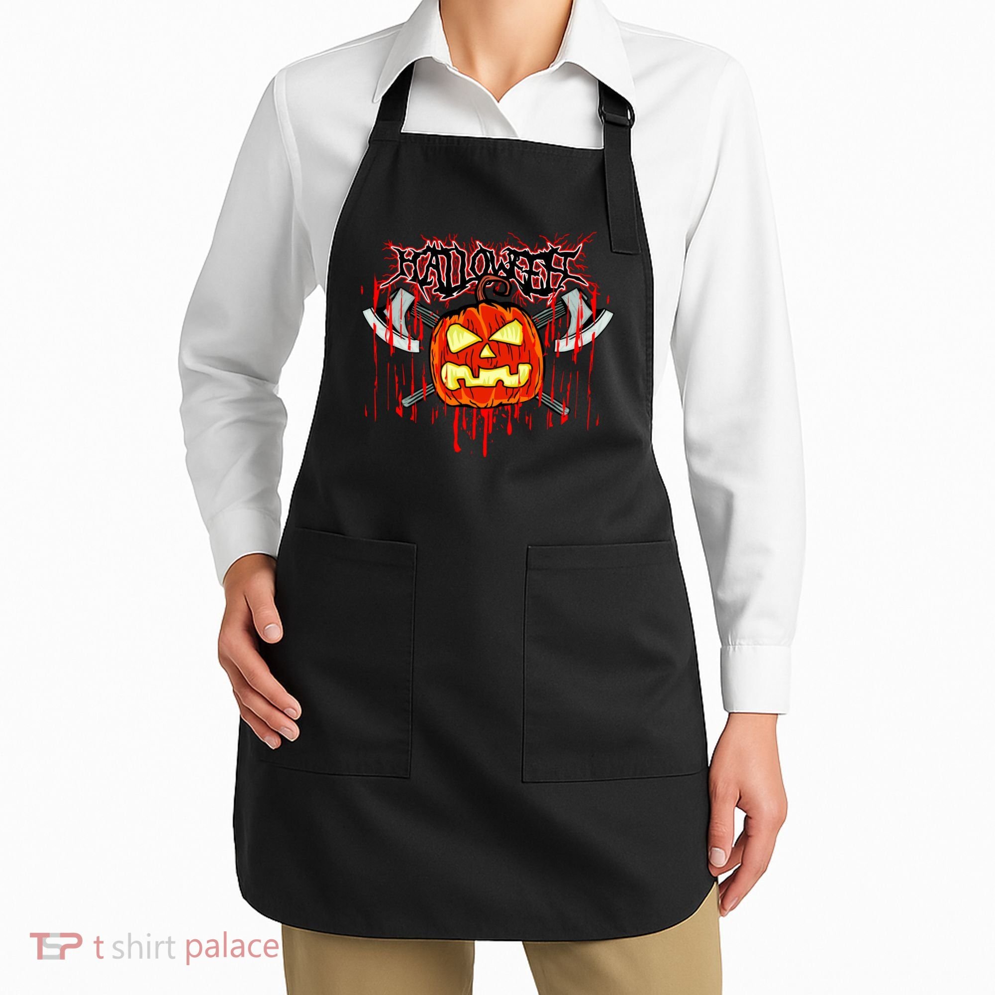 Axe Halloween Pumpkin Apron