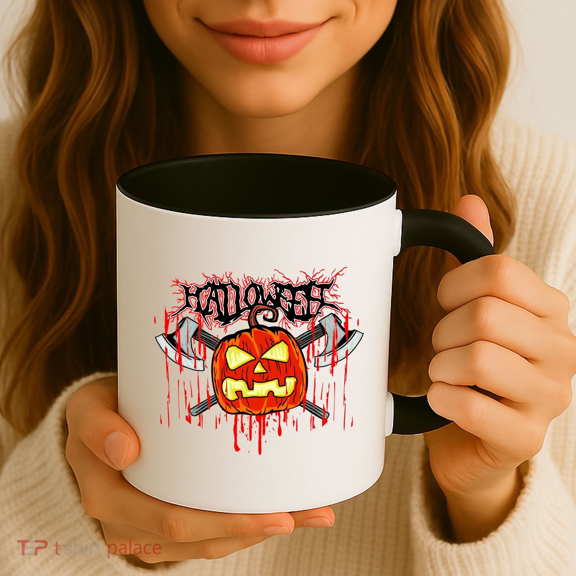 Axe Halloween Pumpkin Coffee Mug