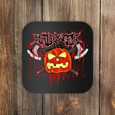Axe Halloween Pumpkin Coaster